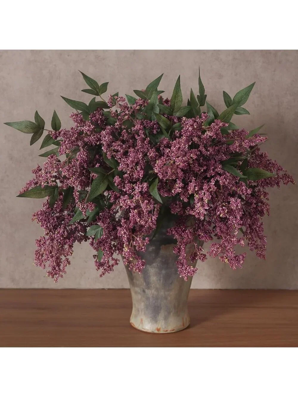 12 Pcs Lifelike Artificial Nandina Berry Stems - 17” Decorative Floral